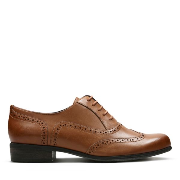 Clarks Womens Hamble Oak Flat Shoes Dark Brown | CA-5896043